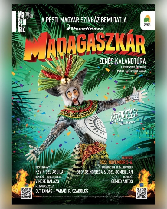 Madagaszkár musical Budapesten! Jegyek és szereplők itt!